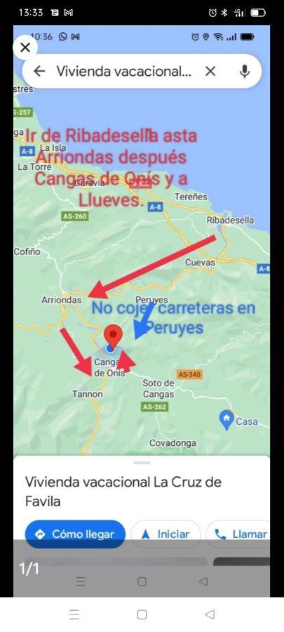 Casa La Cruz A 2Km De Кангас-де-Онис Экстерьер фото